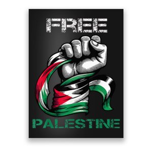 I Love Free Palestine Flag  Poster