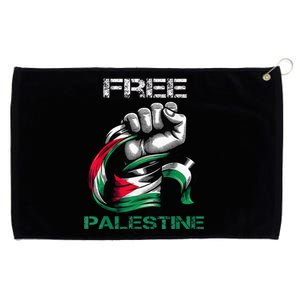 I Love Free Palestine Flag  Grommeted Golf Towel