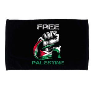 I Love Free Palestine Flag  Microfiber Hand Towel