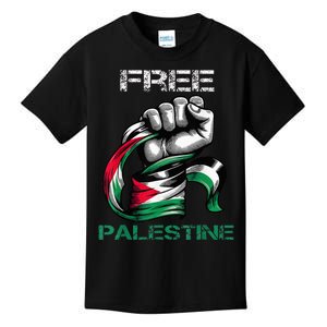 I Love Free Palestine Flag  Kids T-Shirt