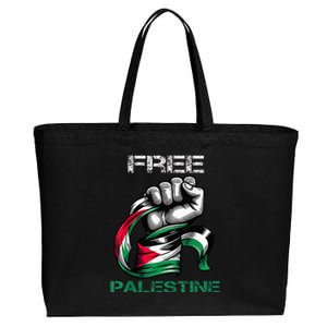 I Love Free Palestine Flag  Cotton Canvas Jumbo Tote