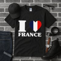 I Love France For France Fan I Love France Tall T-Shirt