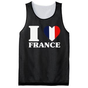 I Love France For France Fan I Love France Mesh Reversible Basketball Jersey Tank