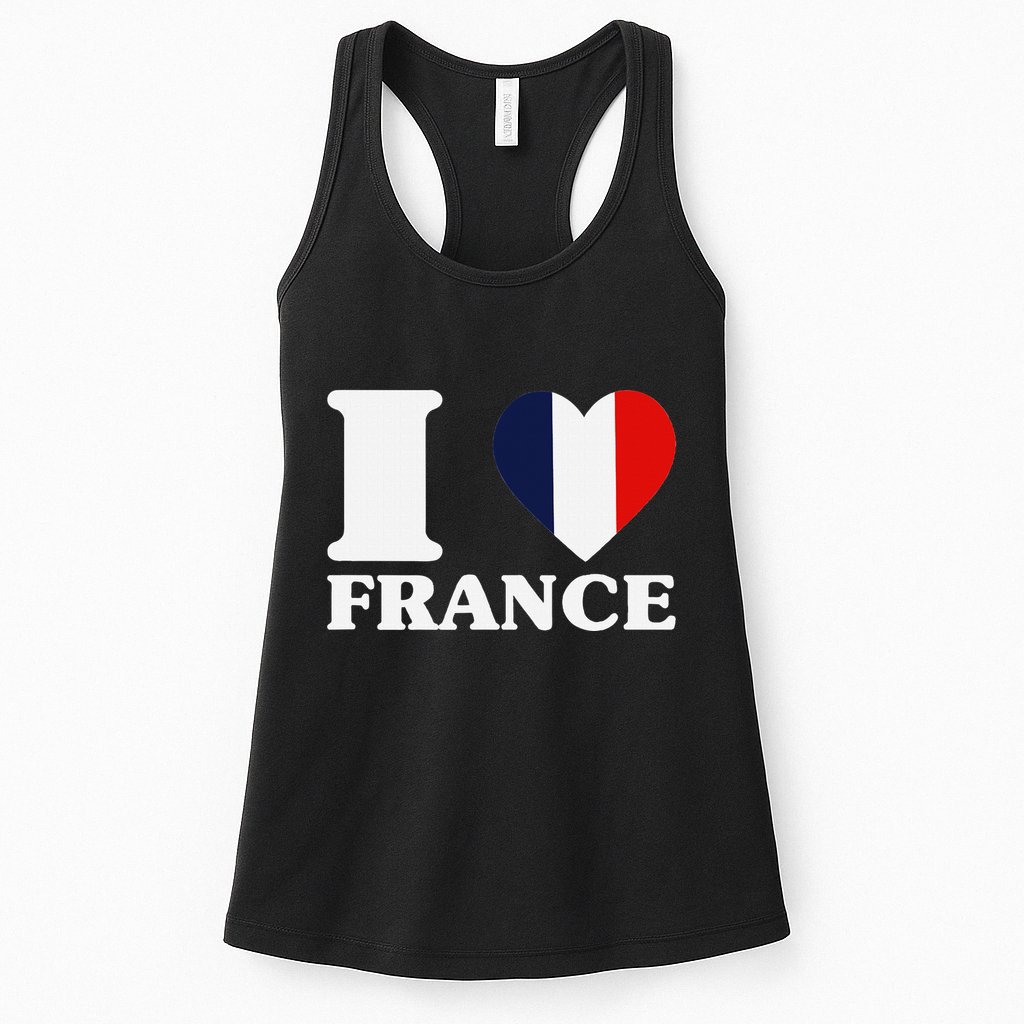I Love France For France Fan I Love France Womens Tank Top