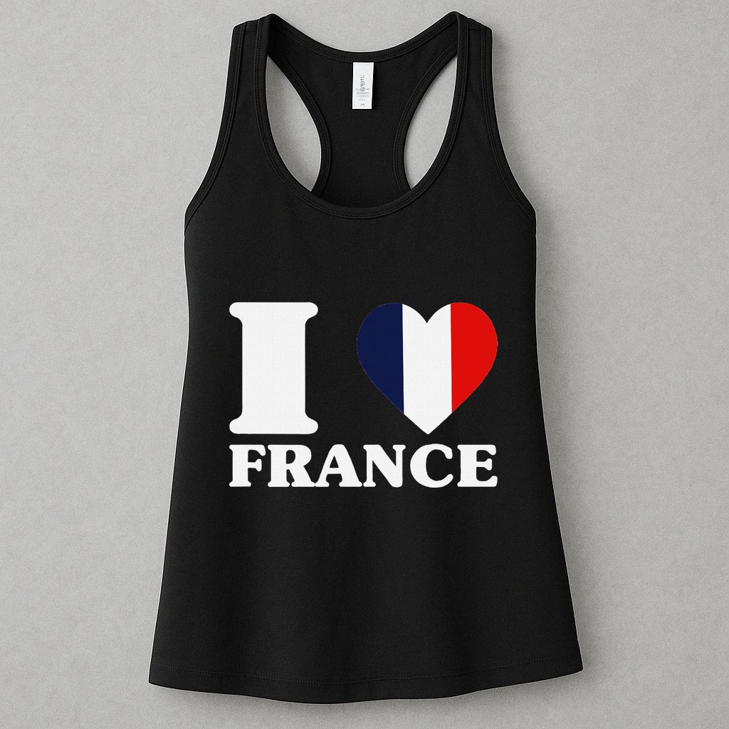 I Love France For France Fan I Love France Womens Tank Top