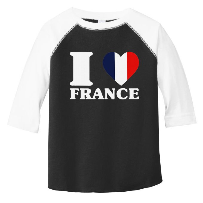 I Love France For France Fan I Love France Toddler Fine Jersey T-Shirt