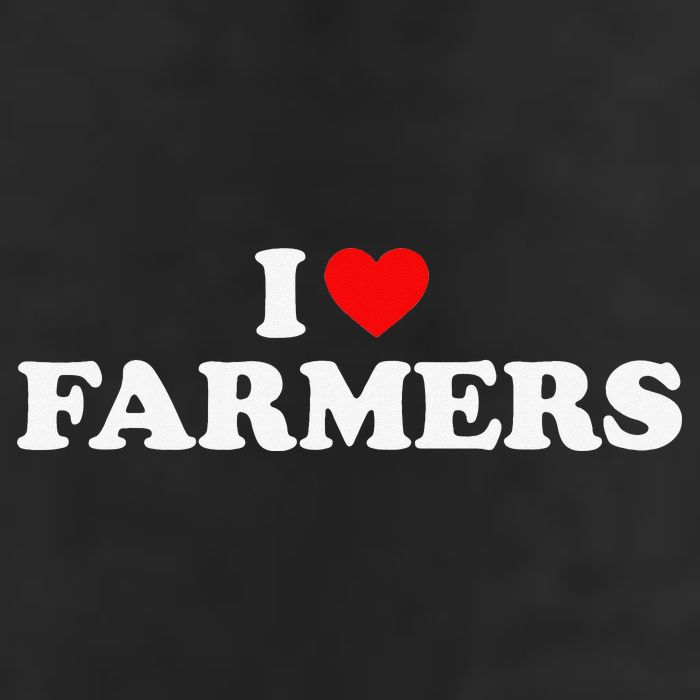I Love Farmers I Heart Farmers 7 Panel Mesh Trucker Snapback Hat