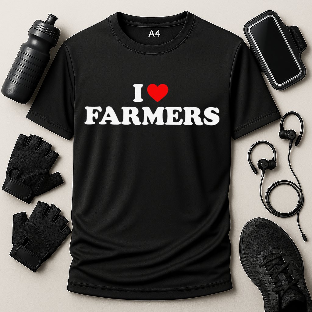 I Love Farmers I Heart Farmers Cooling Performance Crew T-Shirt
