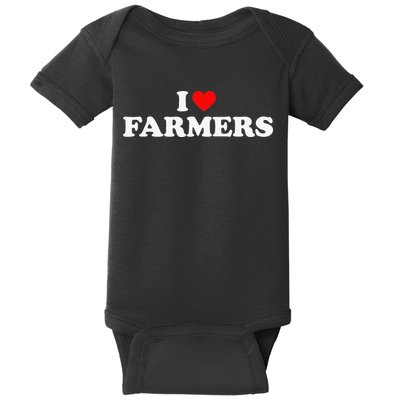 I Love Farmers I Heart Farmers Baby Bodysuit