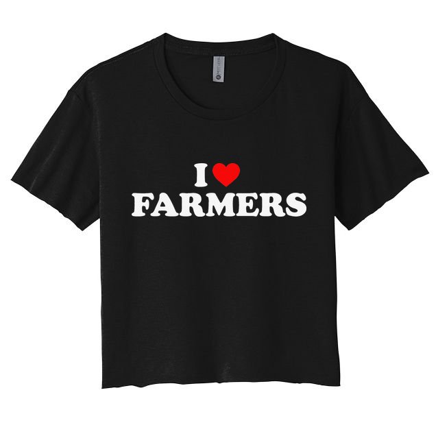 I Love Farmers I Heart Farmers Crop Top