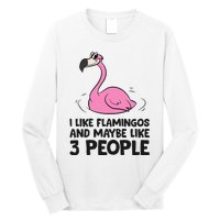 I Like Flamingos And Maybe Like 3 People Flamingos Long Sleeve Shirt