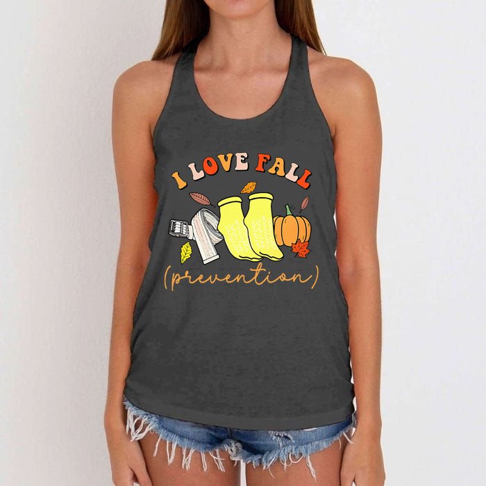 I Love Fall Women's Knotted Racerback Tank