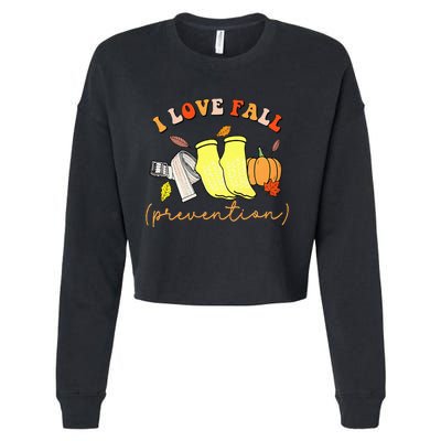 I Love Fall Cropped Pullover Crew