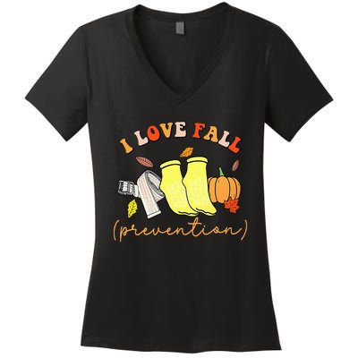 I Love Fall Women's V-Neck T-Shirt