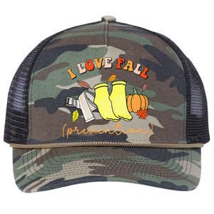 I Love Fall Retro Rope Trucker Hat Cap