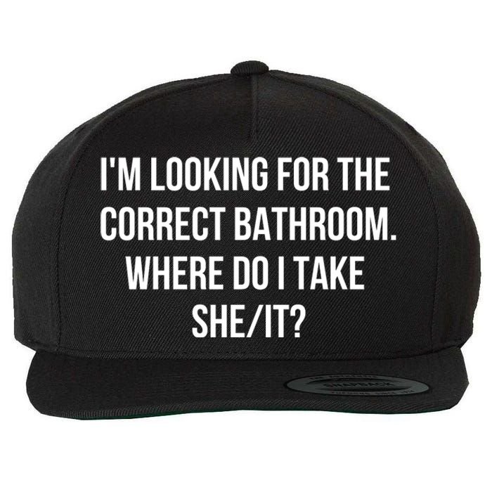 I’M Looking For The Correct Bathroom Where Do I Take A She It Wool Snapback Cap