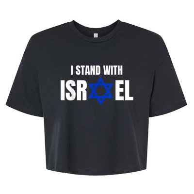 Israel Love Flag I Stand With Israel Heritage Israeli Flag Bella+Canvas Jersey Crop Tee