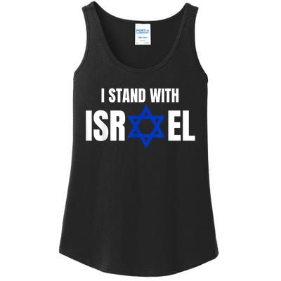 Israel Love Flag I Stand With Israel Heritage Israeli Flag Ladies Essential Tank