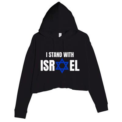 Israel Love Flag I Stand With Israel Heritage Israeli Flag Crop Fleece Hoodie