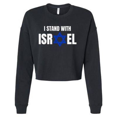 Israel Love Flag I Stand With Israel Heritage Israeli Flag Cropped Pullover Crew