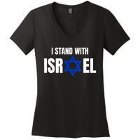 Israel Love Flag I Stand With Israel Heritage Israeli Flag Women's V-Neck T-Shirt