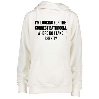 I’M Looking For The Correct Bathroom Where Do I Take A She It Womens Funnel Neck Pullover Hood