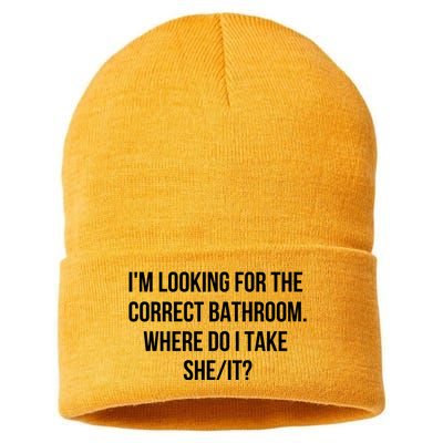 I’M Looking For The Correct Bathroom Where Do I Take A She It Sustainable Knit Beanie