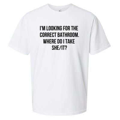 I’M Looking For The Correct Bathroom Where Do I Take A She It Sueded Cloud Jersey T-Shirt