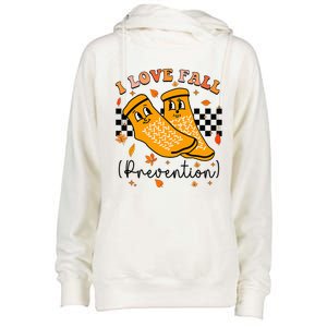 I Love Fall Prevention Fall Physical Therapy Womens Funnel Neck Pullover Hood