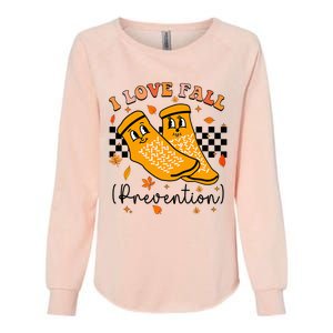 I Love Fall Prevention Fall Physical Therapy Womens California Wash Sweatshirt