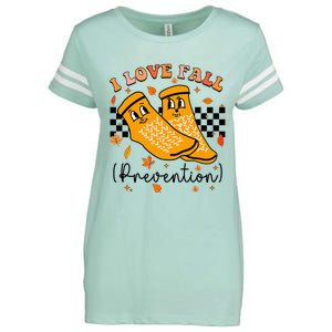 I Love Fall Prevention Fall Physical Therapy Enza Ladies Jersey Football T-Shirt