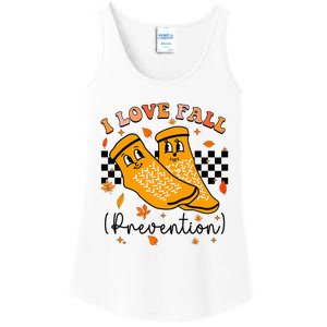 I Love Fall Prevention Fall Physical Therapy Ladies Essential Tank