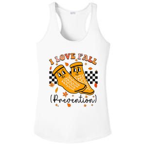 I Love Fall Prevention Fall Physical Therapy Ladies PosiCharge Competitor Racerback Tank