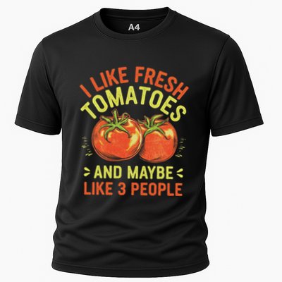 I Like Fresh Tomatoes Funny Introvert Sarcastic Humor Cooling Performance Crew T-Shirt