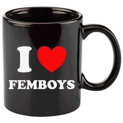 I Love Femboys Crossdressing Sissy Fem 11oz C Handle Ceramic Mug