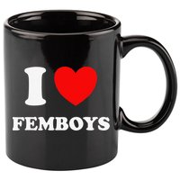 I Love Femboys Crossdressing Sissy Fem 11oz C Handle Ceramic Mug