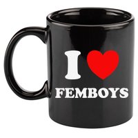 I Love Femboys Crossdressing Sissy Fem 11oz C Handle Ceramic Mug