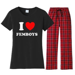 I Love Femboys Crossdressing Sissy Fem Women's Flannel Pajama Set