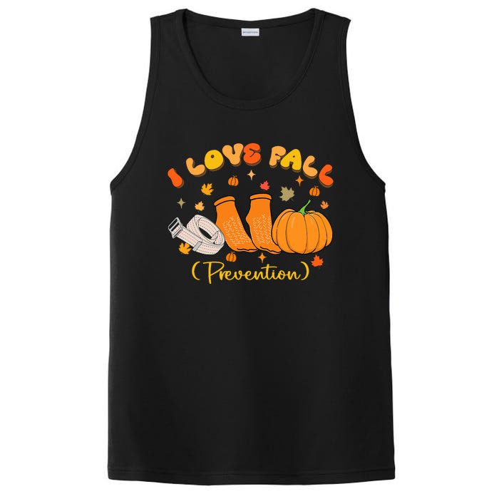 I Love Fall Prevention Nurse Fall Physical Therapy PosiCharge Competitor Tank