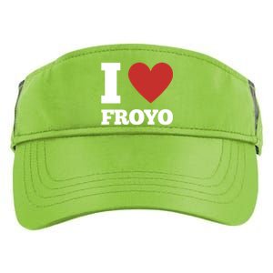 I Love Froyo Frozen Yogurt Lover National Froyo Day Funny Gift Adult Drive Performance Visor