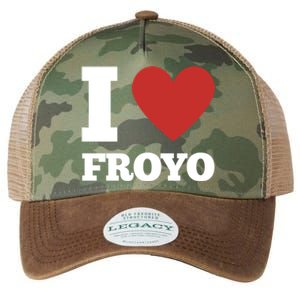 I Love Froyo Frozen Yogurt Lover National Froyo Day Funny Gift Legacy Tie Dye Trucker Hat