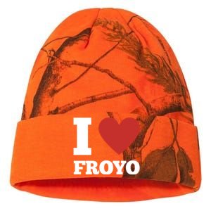 I Love Froyo Frozen Yogurt Lover National Froyo Day Funny Gift Kati Licensed 12" Camo Beanie