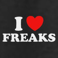 I Love Freaks Funny Cute Weirdo Circus Sideshow Outsider Fan Adult Drive Performance Visor