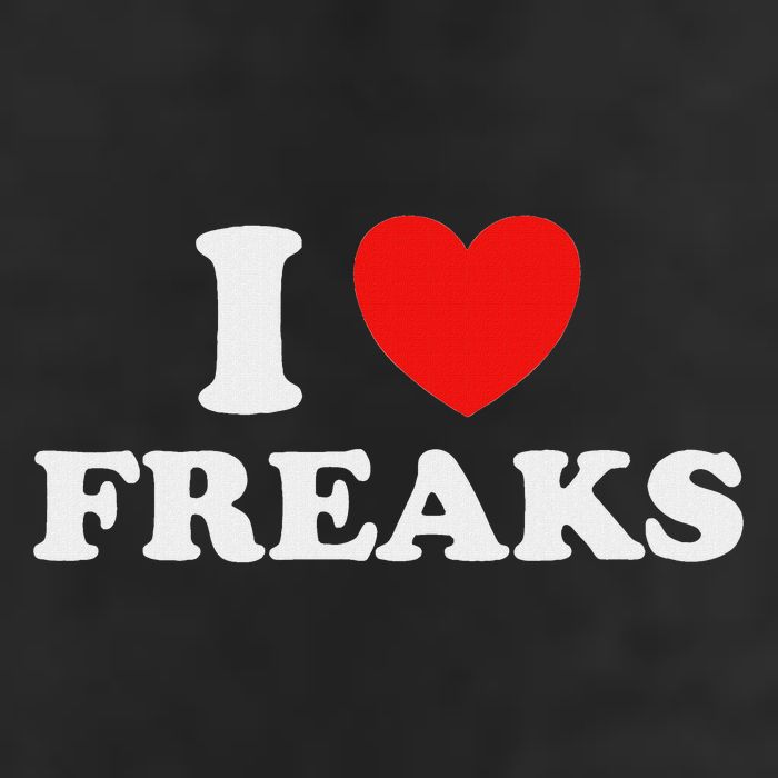 I Love Freaks Funny Cute Weirdo Circus Sideshow Outsider Fan Adult Drive Performance Visor