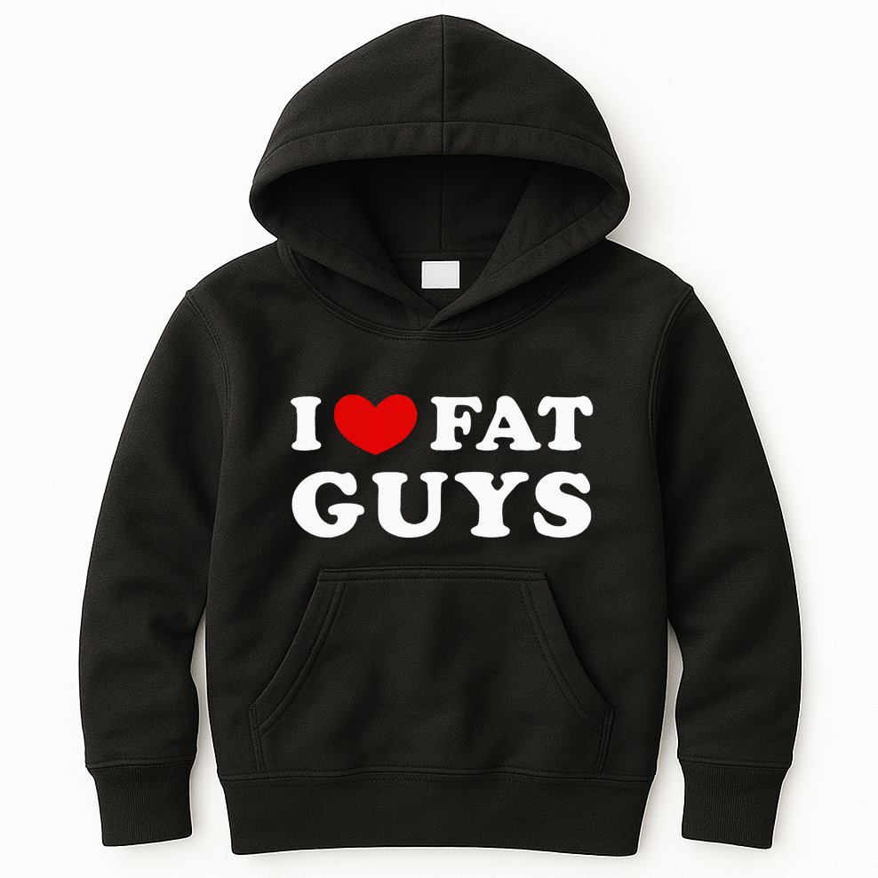 I Love Fat Guys Kids Hoodie