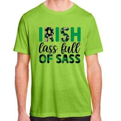 Irish Lass Full Of Sass Green Plaid St Patricks Day Adult ChromaSoft Performance T-Shirt