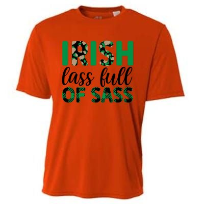 Irish Lass Full Of Sass Green Plaid St Patricks Day Cooling Performance Crew T-Shirt