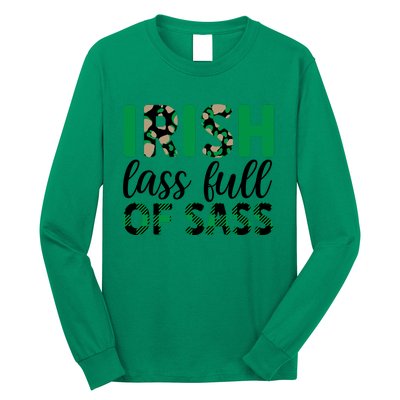 Irish Lass Full Of Sass Green Plaid St Patricks Day Long Sleeve Shirt