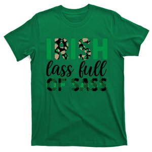 Irish Lass Full Of Sass Green Plaid St Patricks Day T-Shirt