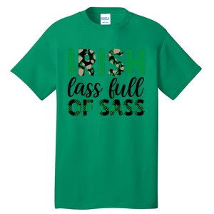 Irish Lass Full Of Sass Green Plaid St Patricks Day Tall T-Shirt